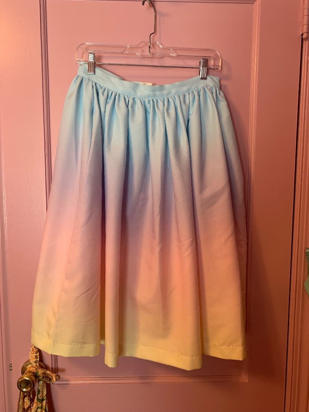 Magnolia Park Unique Vintage Pastel Ombre Swing Skirt S
